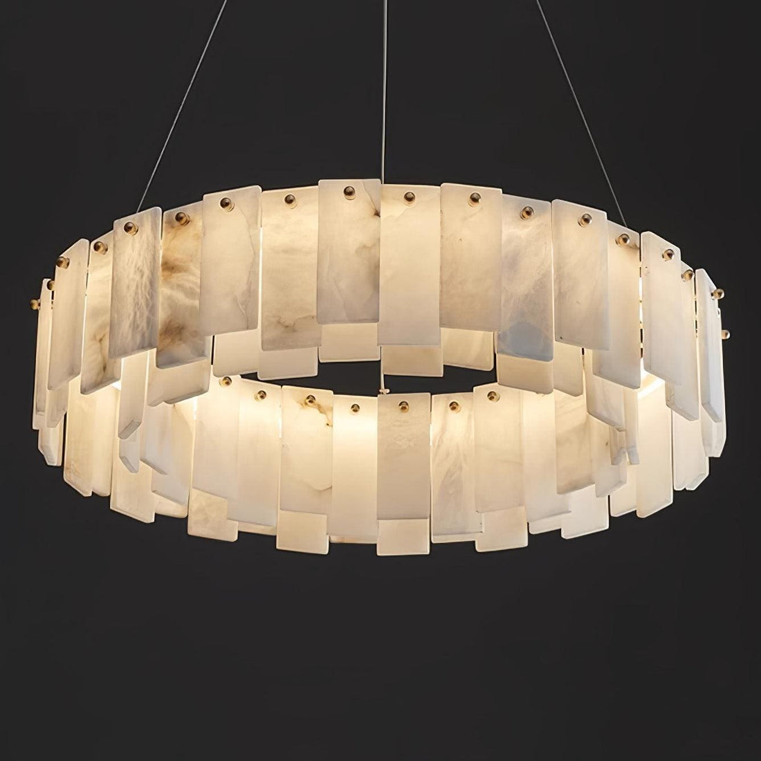 Lina Round Alabaster Chandelier