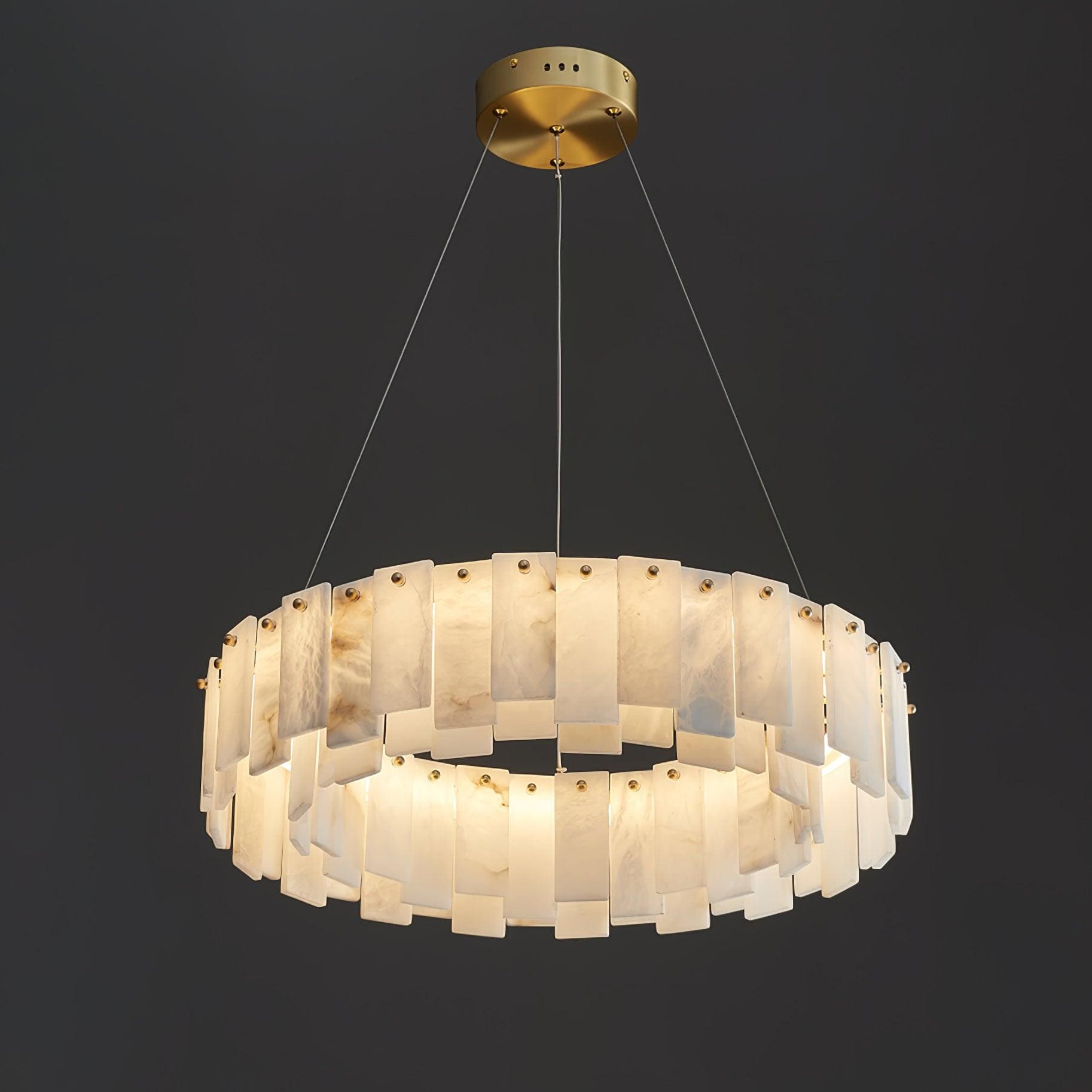 Lina Round Alabaster Chandelier
