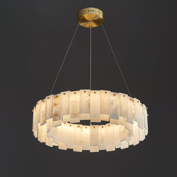 Lina Round Alabaster Chandelier