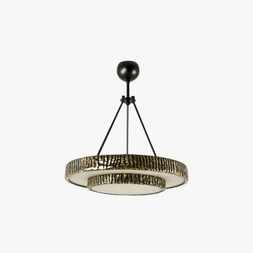 Round Vintage Alabaster Chandelier
