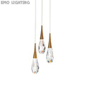 Hibiscus LED Multi Light Pendant Light in Aged Brass (3-Light).
