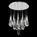 Hibiscus LED Multi Light Pendant Light in Polished Nickel (21-Light).
