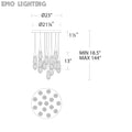Hibiscus LED Multi Light Pendant Light - line drawing.